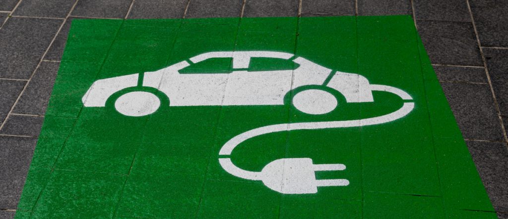 electric car graphic